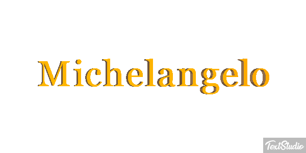 Michelangelo Text effect