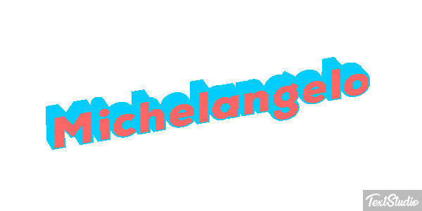 Michelangelo Text effect