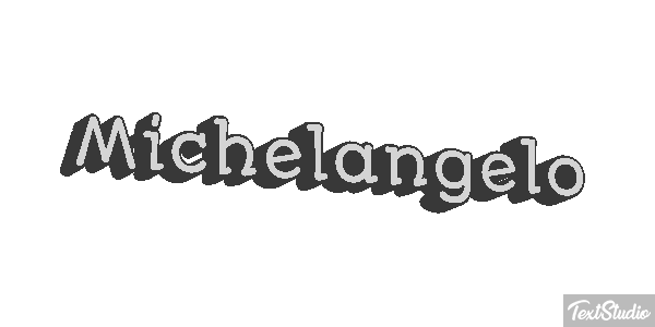 Michelangelo Text effect