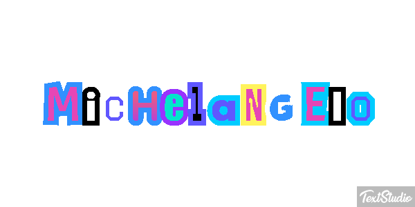 Michelangelo Text effect