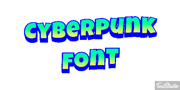 Cyberpunk Font Texteffekt