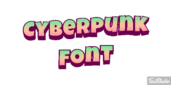 Cyberpunk Font Texteffekt