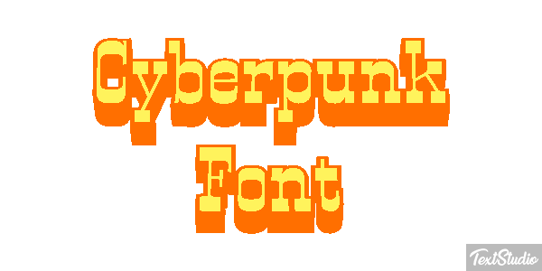 Cyberpunk Font Texteffekt