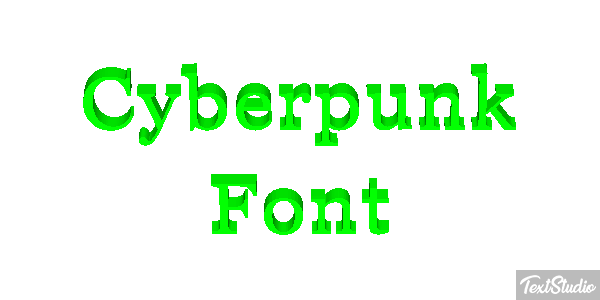 Cyberpunk Font Texteffekt