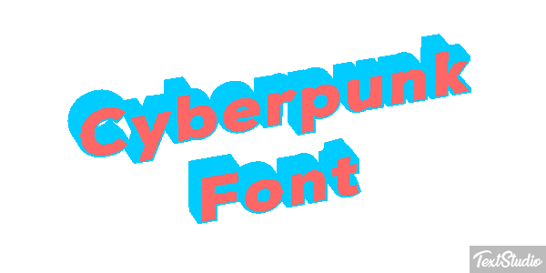 Cyberpunk Font Texteffekt