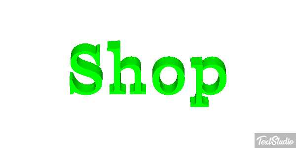Shop Efeito do texto