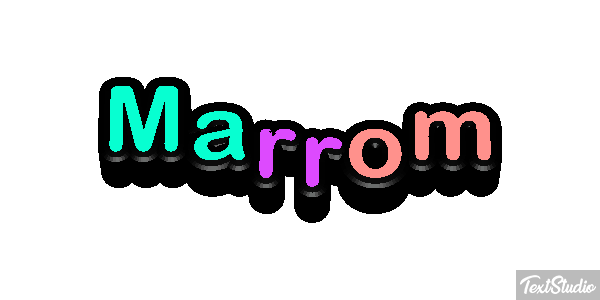 Marrom Efeito do texto