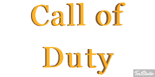 Call of Duty Efecto de texto
