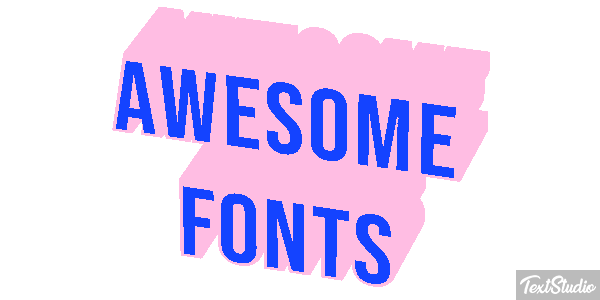 Awesome Fonts Text effect