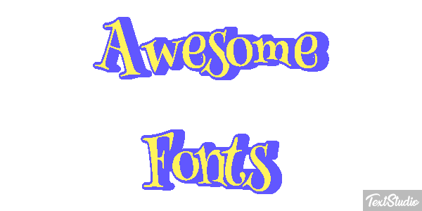 Awesome Fonts Text effect