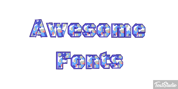 Awesome Fonts Text effect