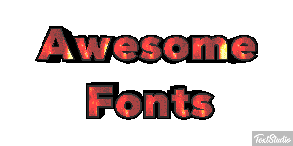 Awesome Fonts Text effect