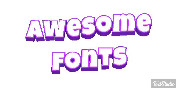 Awesome Fonts Text effect