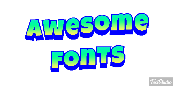 Awesome Fonts Text effect