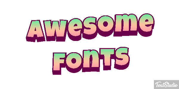 Awesome Fonts Text effect