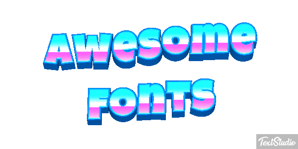 Awesome Fonts Text effect
