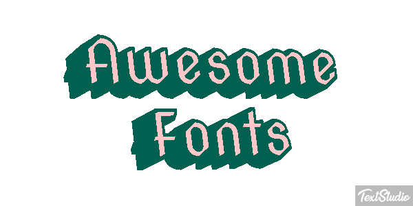 Awesome Fonts Text effect