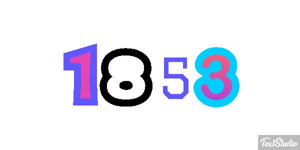 1853 Text effect