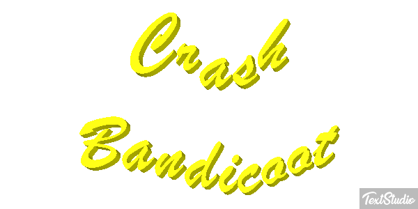 Crash Bandicoot Effetto testo