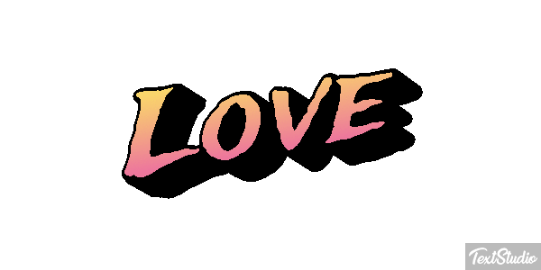 Love Text effect