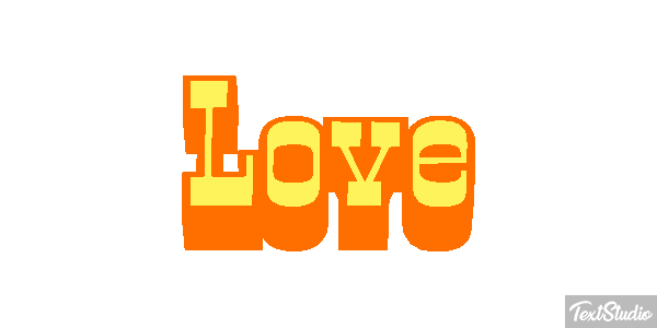 Love Text effect