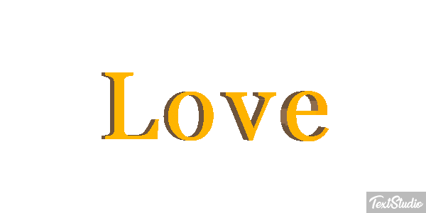 Love Text effect