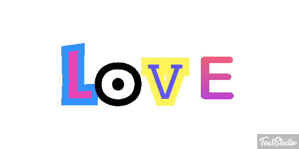 Love Text effect