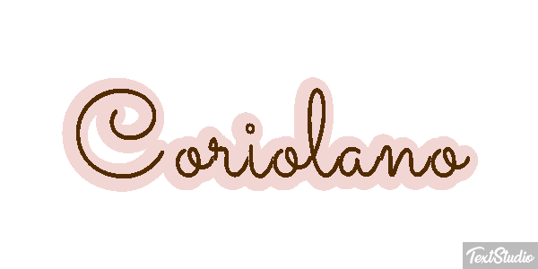 Coriolano Effetto testo