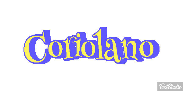 Coriolano Effetto testo