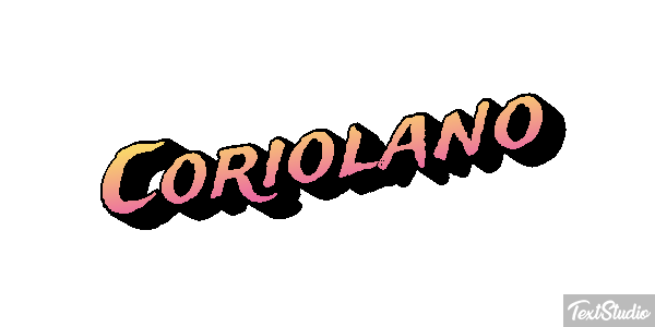 Coriolano Effetto testo