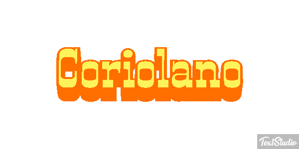 Coriolano Effetto testo
