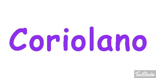 Coriolano Effetto testo