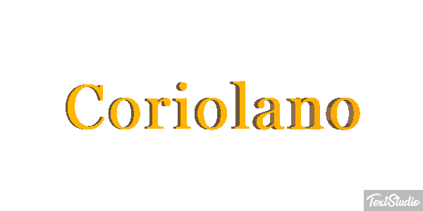 Coriolano Effetto testo