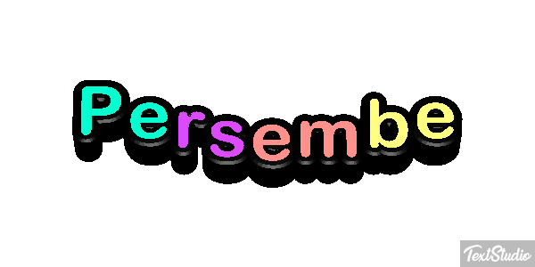 Perşembe Text effect