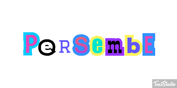 Perşembe Text effect