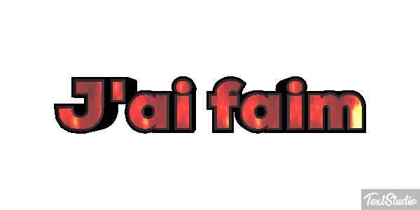 J'ai faim Effet de texte