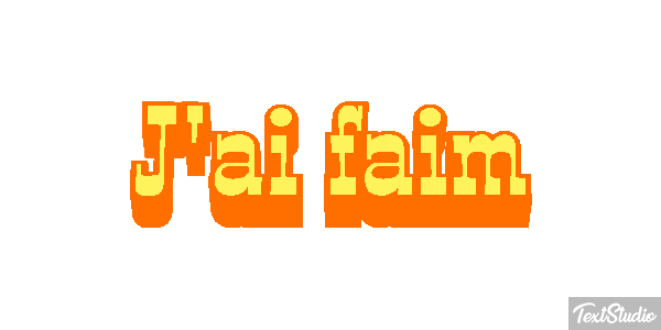 J'ai faim Effet de texte