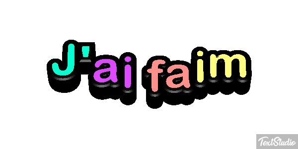 J'ai faim Effet de texte