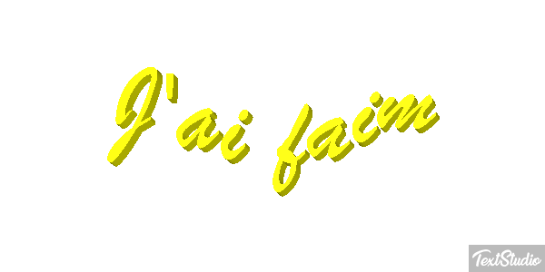 J'ai faim Effet de texte