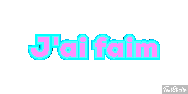 J'ai faim Effet de texte