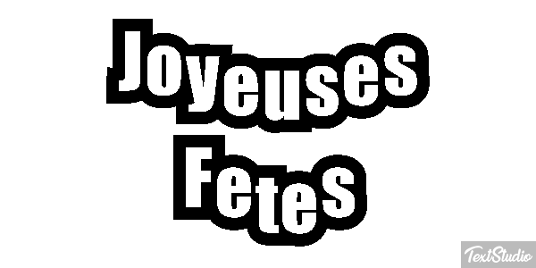 Joyeuses Fêtes Efekt tekstowy