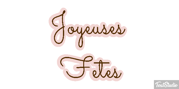 Joyeuses Fêtes Efekt tekstowy