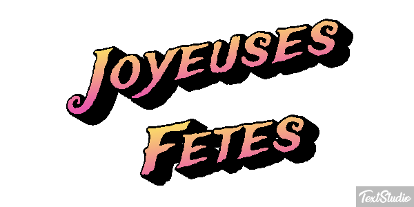 Joyeuses Fêtes Efekt tekstowy