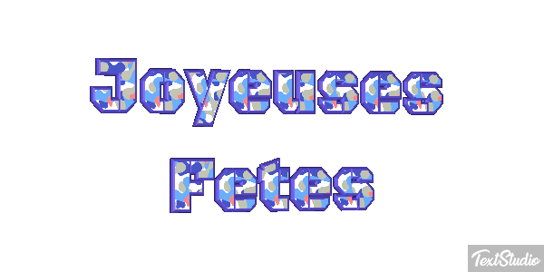 Joyeuses Fêtes Efekt tekstowy