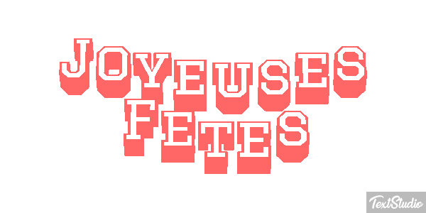 Joyeuses Fêtes Efekt tekstowy