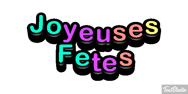 Joyeuses Fêtes Efekt tekstowy