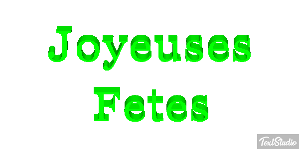 Joyeuses Fêtes Efekt tekstowy