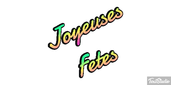 Joyeuses Fêtes Efekt tekstowy