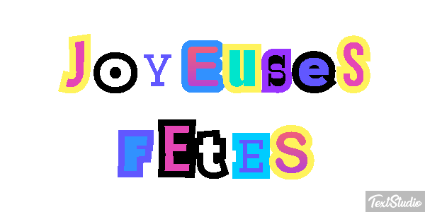 Joyeuses Fêtes Efekt tekstowy