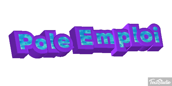 Pole Emploi Text effect